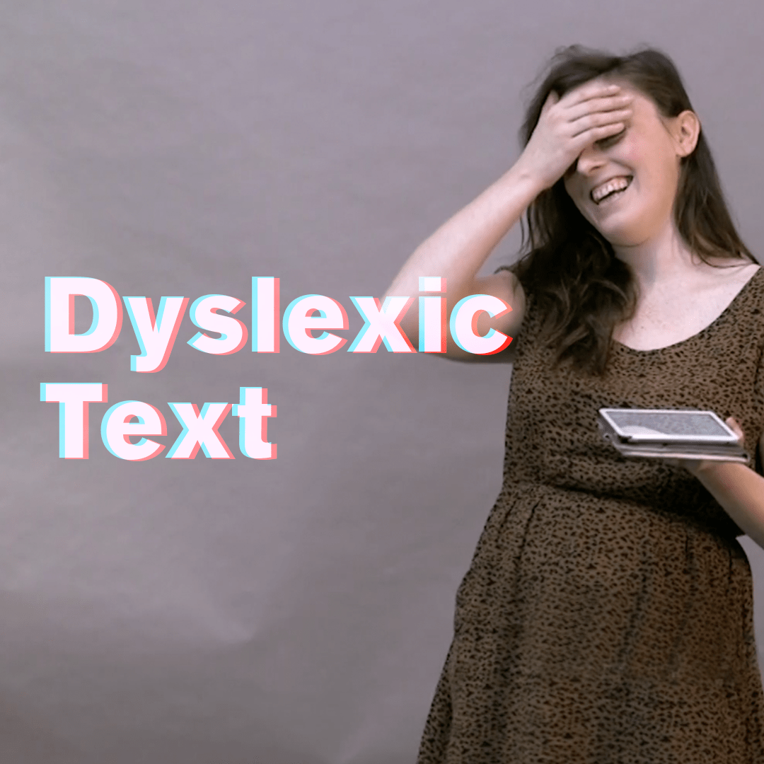 Dyslexic text